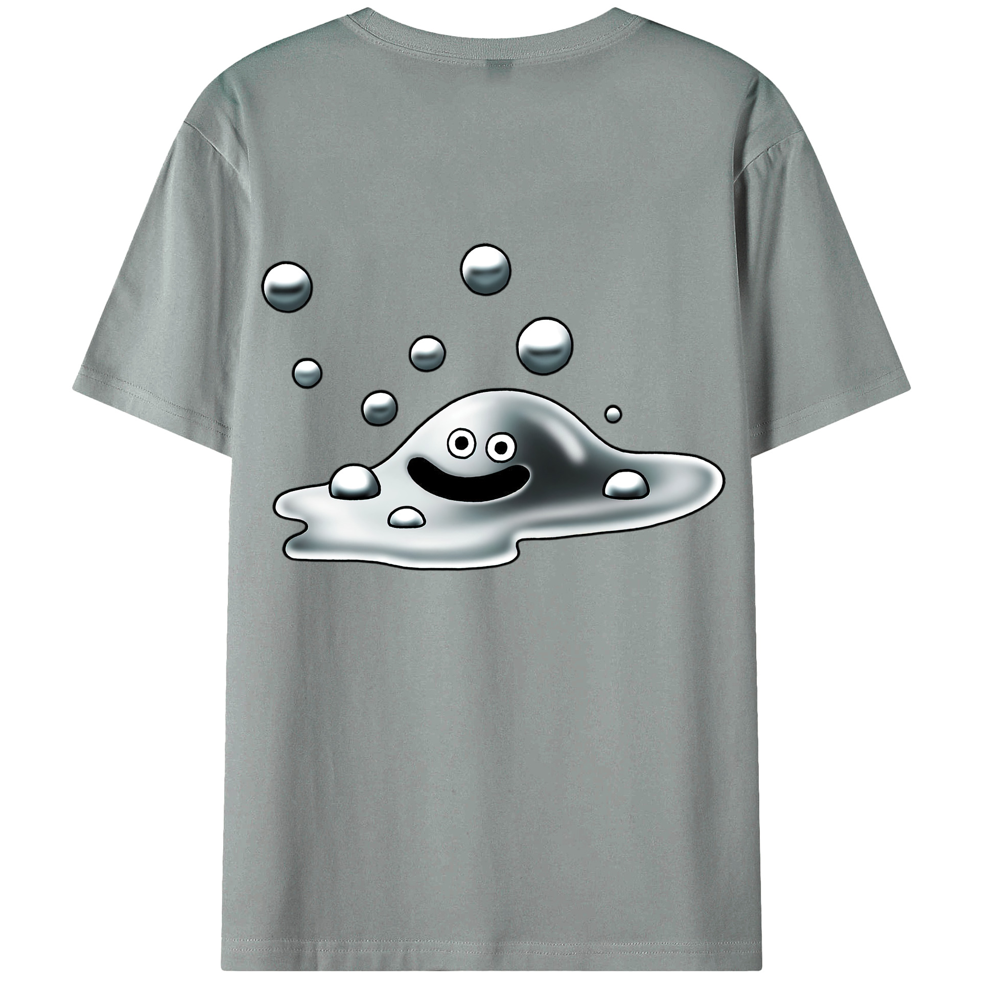（画像用） ドラゴンクエスト Doragon Kuesuto Dragon Quest 綿100％ メンズ半袖Tシャツ（バックプリント） 通気性